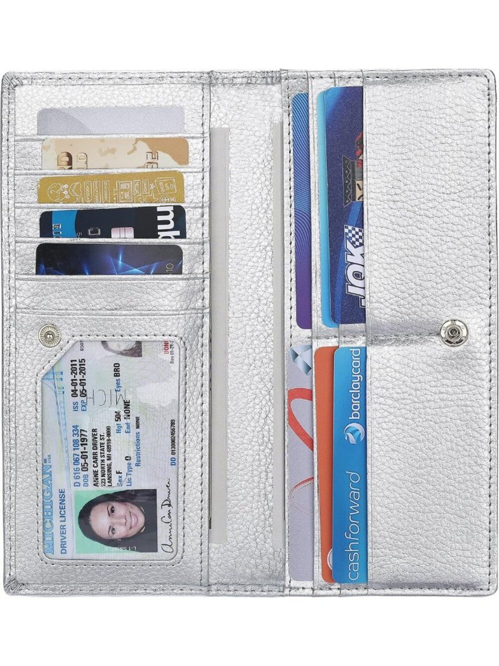 Slim RFID Blocking Leather Wallet for Women | Bifold Credit Card Holder